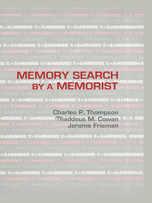 cover image of Memory Search by a Memorist